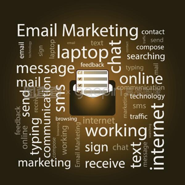 電子郵件營銷與短信營銷 概念與矢量說明